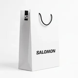 Білий паперовий пакет Salomon I Фірмовий подарунковий пакет з ручками для трекінгового взуття, кросівок та одягу Саломон